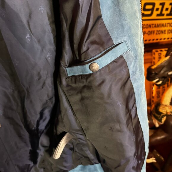 $2498 JOHN VARVATOS Blue Steel ROCKAWAY Suede Jacket sz 48 - Picture 9 of 16